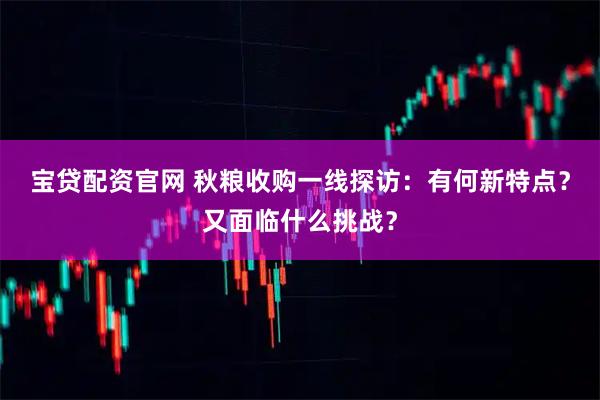 宝贷配资官网 秋粮收购一线探访：有何新特点？又面临什么挑战？